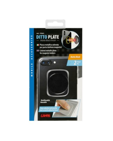 Ditto Plate, coppia di placche metalliche colorate - Nero opaco