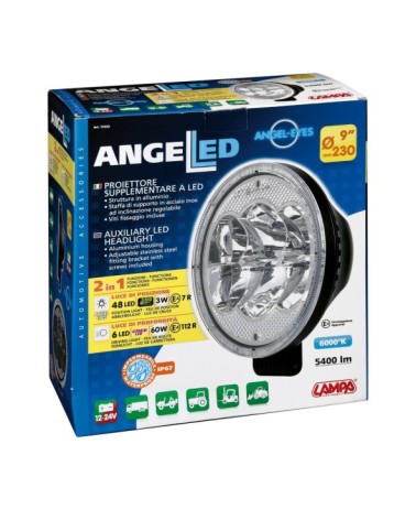 Angel-Led, proiettore supplementare a 54 Led - 12 24V - d. 230 mm