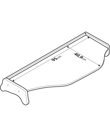 Tavolino per cruscotto - Centrale - compatibile per Daf CF85 dal 04 06 al 12 14