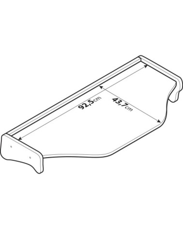 Tavolino per cruscotto - Centrale - compatibile per Daf XF 95 dal 11 01 al 12 07