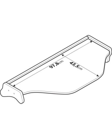 Tavolino per cruscotto - Centrale - compatibile per Daf XF 105 dal 02 04 al 12 14