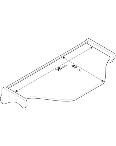 Tavolino per cruscotto - Centrale - compatibile per Daf XF 106 dal 10 12 al 05 21