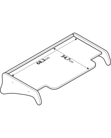 Tavolino per cruscotto - Centrale - compatibile per Man TGA dal 03 99 al 05 10 cabina XXL