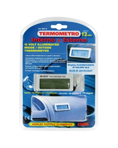 Termometro interno esterno - 12 24V