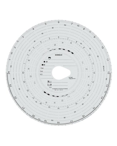 Original Kienzle, set 100 pz dischi tachigrafo omologati - 125 Km h