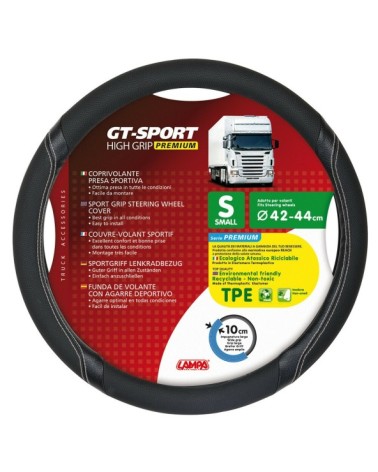 GT-Sport, coprivolante in Skeentex - S - d. 42 44 cm - Nero Argento