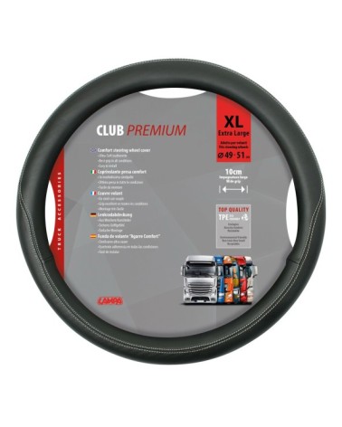 Club, coprivolante in Skeentex - XL - d. 49 51 cm - Nero