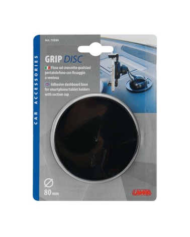 Grip Disc, base adesiva da cruscotto - d. 80 mm