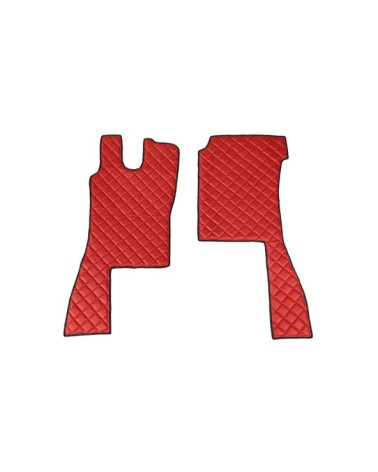 Coppia tappeti in Skeentex - Rosso - compatibile per Scania L Serie 4 dal 02 95 al 09 04