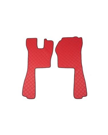 Coppia tappeti in Skeentex - Rosso - compatibile per Scania R Serie 5 dal 03 04 al 08 09 automatico, manuale