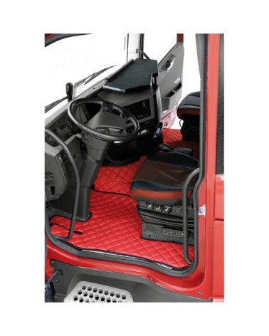 Coppia tappeti in Skeentex - Rosso - compatibile per Volvo FH Serie 4 dal 09 12 al 05 21 automatico, manuale - Volvo FH Serie 5