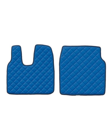 Coppia tappeti in Skeentex - Blu - compatibile per Man TGL dal 09 12 al 10 21 cabina L, LX - Man TGM dal 09 12 al 10 21 cabina L