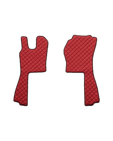 Coppia tappeti in Skeentex - Rosso - compatibile per Scania G Serie 5 dal 03 04 al 08 09 automatico - Scania G Serie 6 dal 09 09