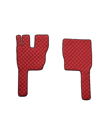 Coppia tappeti in Skeentex - Rosso - compatibile per Volvo FM dal 03 13 al 10 21