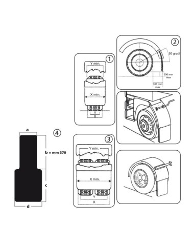 Coppia paraspruzzi in PVC omologati per camion - 50 cm