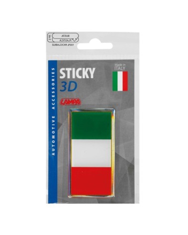 Sticky 3D - Tricolore Italia classico, 1 pz - 78x40 mm