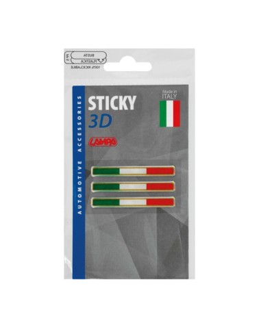 Sticky 3D - Tricolore Italia, 3 pz - 55x8 mm