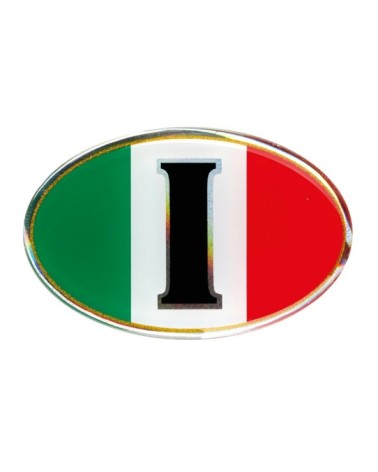 Sticky 3D - Ovale tricolore Italia, 1 pz - 61x46 mm