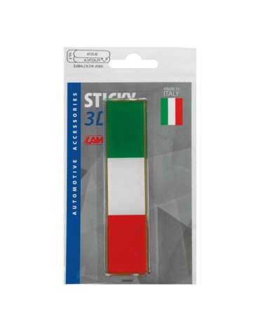 Sticky 3D - Tricolore Italia lungo classico, 1 pz - 110x27 mm