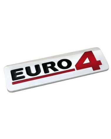 Emblema Antinquinamento 3D cromato - 170x50 mm - Euro 4