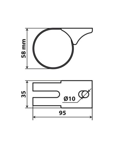 S2, staffa portafari in acciaio inox