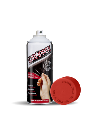 Wrapper, pellicola spray rimovibile, 400 ml - Rosso traffico - Ral 3020