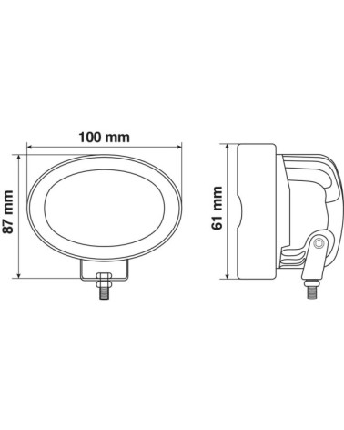 WL-23, faro lineare di segnalazione - 10 80V - Luce rossa