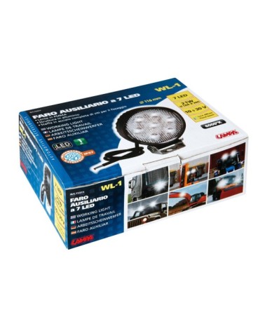 WL-1, faro ausiliario a 7 Led - 10 30V - Bianco