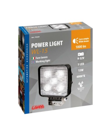 WL-15, faro ausiliario a 5 Led - 10-30V - Bianco