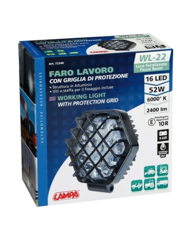 WL-22, faro ausiliario a 16 Led - 9 32V - Bianco