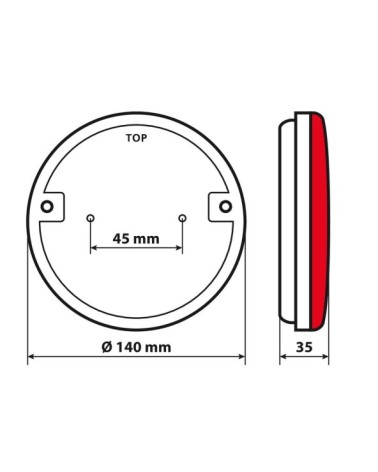 Dynamic O-Led, Fanale posteriore, 3 funzioni, 12 24V - Sinistro