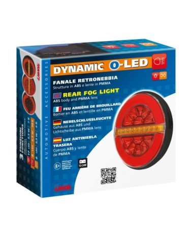 Dynamic O-Led, Fanale retronebbia, 3 funzioni, 12 24V - Destro