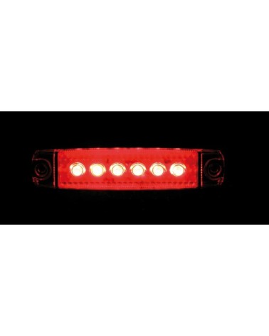 Set 20 pz, luce ingombro a 6 Led, montaggio in superficie, 12 24V - Rosso