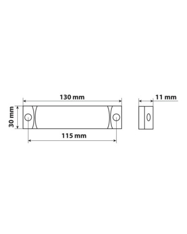 Luce supplementare a 3 Led con catarifrangente - 24V - Bianco