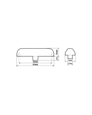 Luce ingombro a 4 Led, 9 33V - Bianco