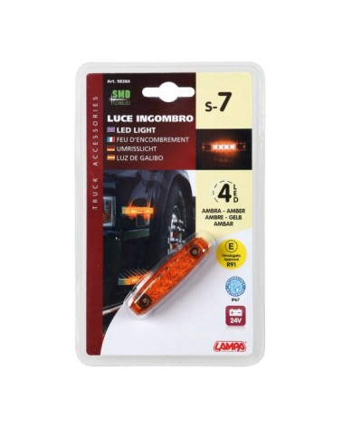 Luce ingombro a 4 Led, 9 33V - Arancio