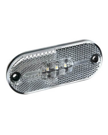 Luce perimetrale a 5 led con catarifrangente, 24V - Bianco