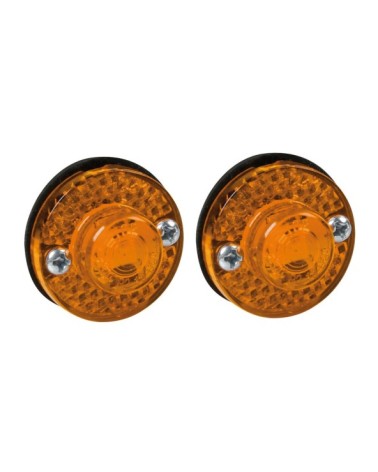 Coppia luci ingombro a 1 Led, 24V - Arancio