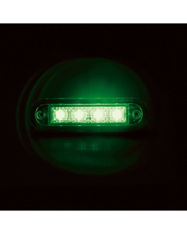 Luce a 4 led, montaggio ad incasso, 12 24V - Verde