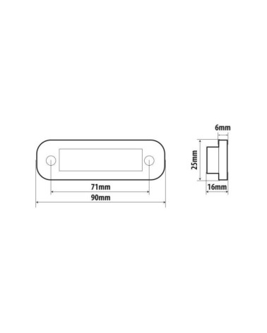 Luce a 4 led, montaggio ad incasso, 12 24V - Bianco