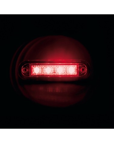 Luce a 4 led, montaggio ad incasso, 12 24V - Rosso