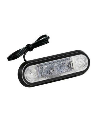 Luce ingombro a 3 Led, montaggio ad incasso, 9 32V - Bianco