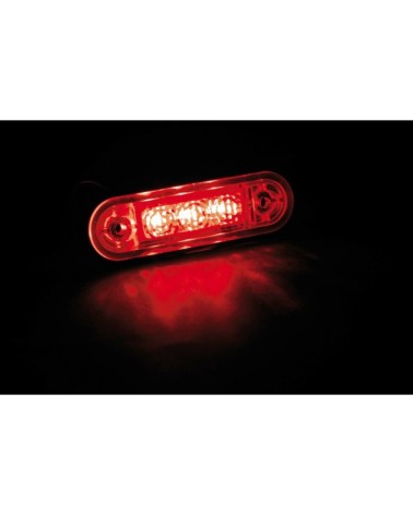 Luce ingombro a 3 Led, montaggio ad incasso, 9 32V - Rosso