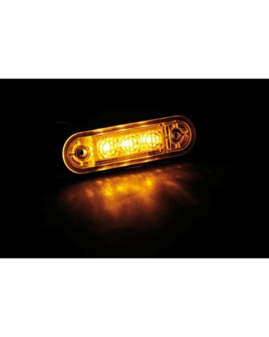 Luce ingombro a 3 Led, montaggio ad incasso, 9 32V - Arancio