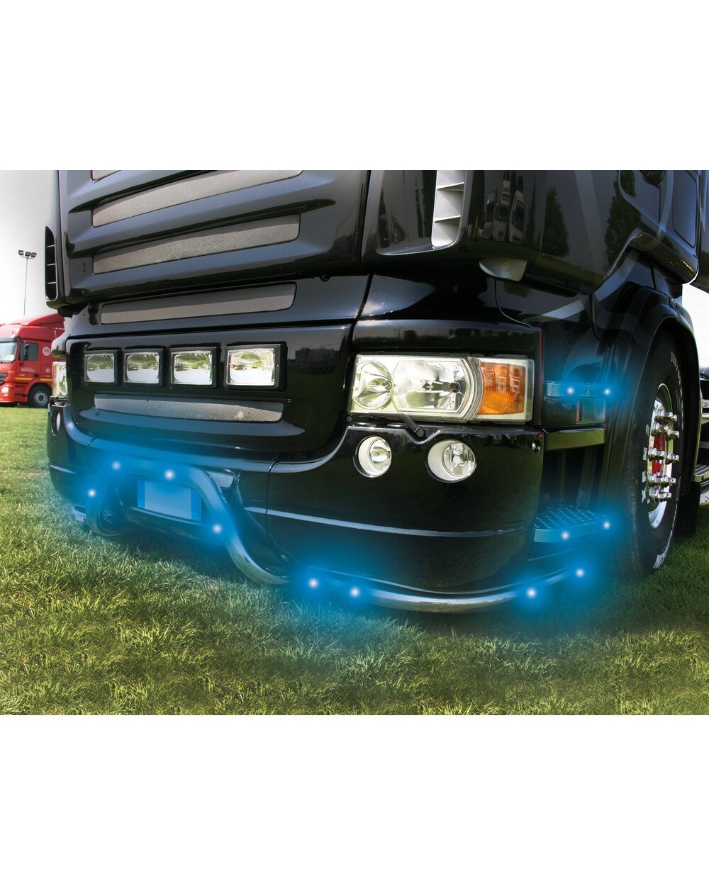 Luce Da Incasso A 3 Led 24V Rosso Camion