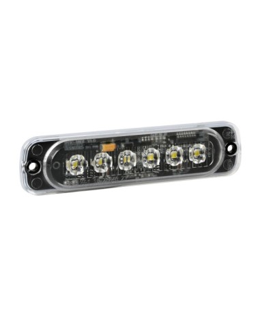 Luce strobo multifunzione a 6 Led, 12 24V - Bianco