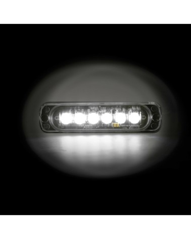 Luce strobo multifunzione a 6 Led, 12 24V - Bianco