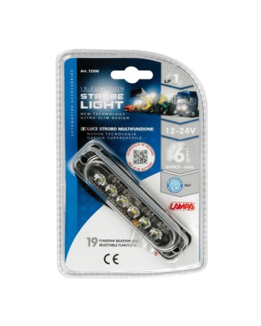 Luce strobo multifunzione a 6 Led, 12 24V - Bianco