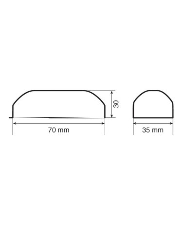 Luce ingombro a 2 Led, 24V - Bianco