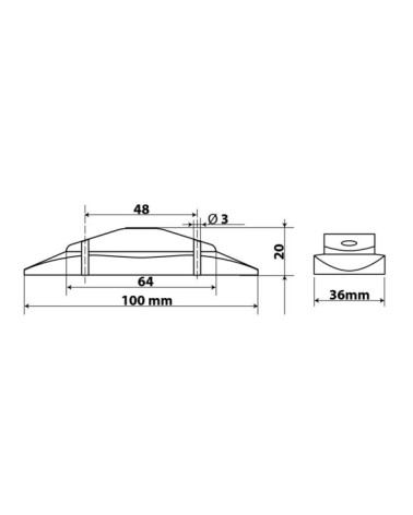 Luce ingombro a 2 Led, 24V - Bianco